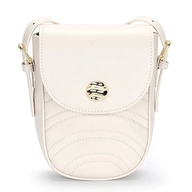 Mobile Phone Ladies 2024 Summer New Fashion Niche One-shoulder Diagonal High-quality Soft Leather Small Bag