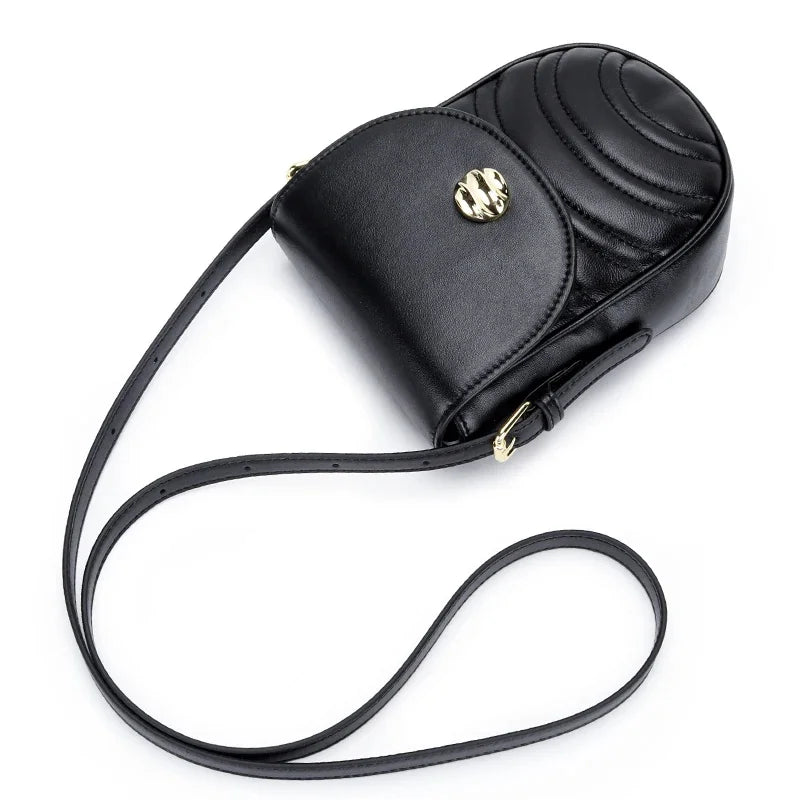 Mobile Phone Ladies 2024 Summer New Fashion Niche One-shoulder Diagonal High-quality Soft Leather Small Bag