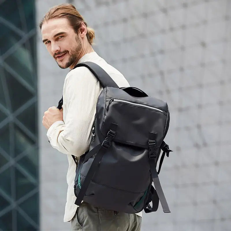 Mochila Backpack Men's Business Leisure Large-capacity Travel Bag Laptop Bagkpack Junior High School Schoolbag Male Teenager