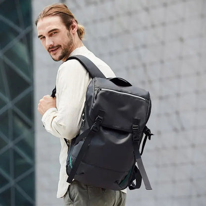 Mochila Backpack Men's Business Leisure Large-capacity Travel Bag Laptop Bagkpack Junior High School Schoolbag Male Teenager