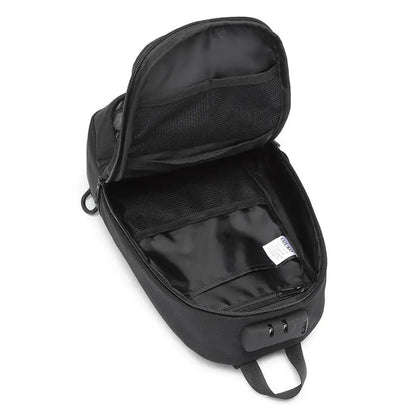 Mochilas Chest Bag Shoulder Bags USB Charging Crossbody Package School Short Trip Messengers Bags Men's Oxford Sling Pack