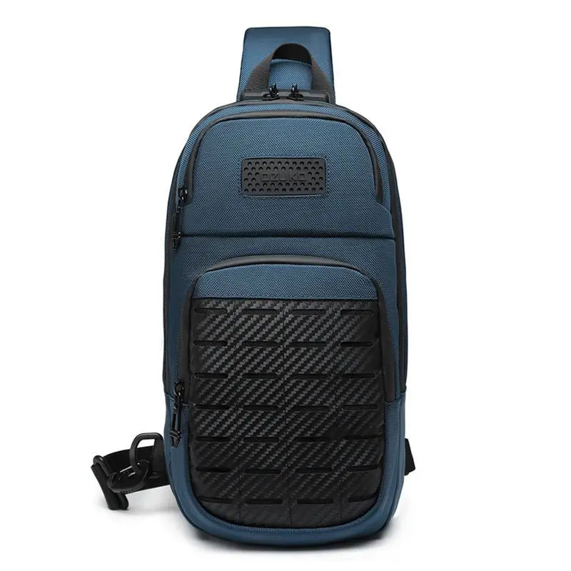 Mochilas Chest Bag Shoulder Bags USB Charging Crossbody Package School Short Trip Messengers Bags Men's Oxford Sling Pack