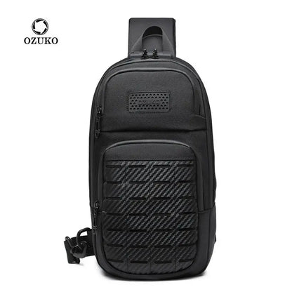 Mochilas Chest Bag Shoulder Bags USB Charging Crossbody Package School Short Trip Messengers Bags Men's Oxford Sling Pack