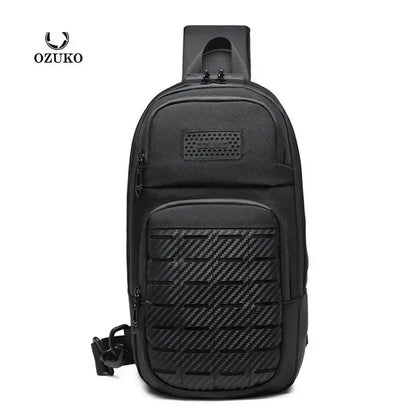 Mochilas Chest Bag Shoulder Bags USB Charging Crossbody Package School Short Trip Messengers Bags Men's Oxford Sling Pack