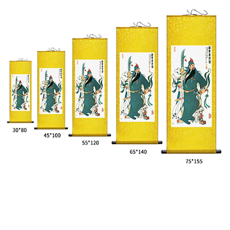 Modern Art Guan Gong Guan Yu Feng Shui Wealth Painting Wall Art Hanging Scroll Living Room Corridor Decoration