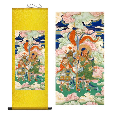 Modern Art Guan Gong Guan Yu Feng Shui Wealth Painting Wall Art Hanging Scroll Living Room Corridor Decoration