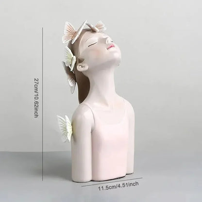 Modern Butterfly Girl Resin Sculpture Decoration Girl Heart Princess Room Home Decoration Fairy Statue Valentines Day Gift fairy