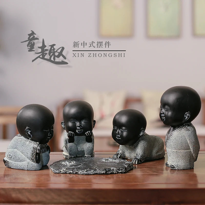 Modern Creative Chinese classical Zen Little monk Decoration Home Antique accessories