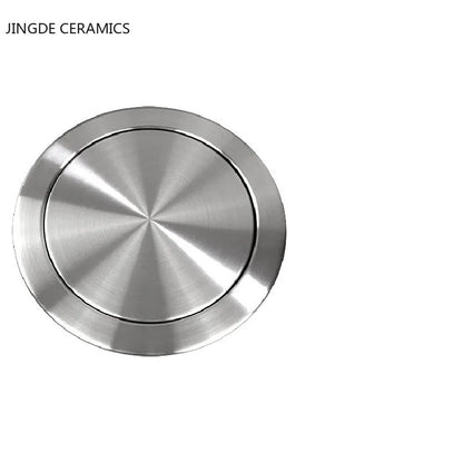 Modern Mute Stainless Steel Trash Can Lid Embedded Clamshell Trash Can Lid Multifunction Bath Kitchen Counter Top Accessories