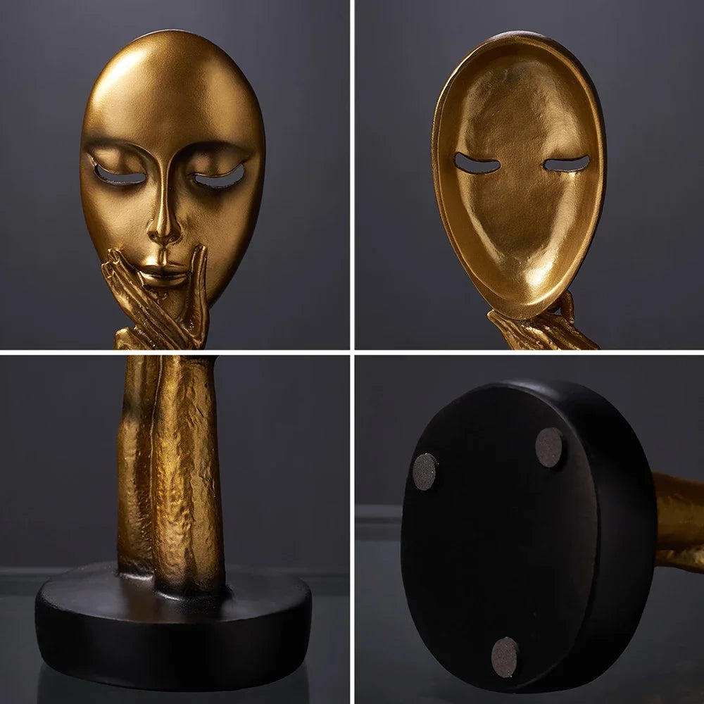 Modern Nordic  Face Statue Resin Home Decor Accessories Embellishment Human Sculpture Living Room Office Decor