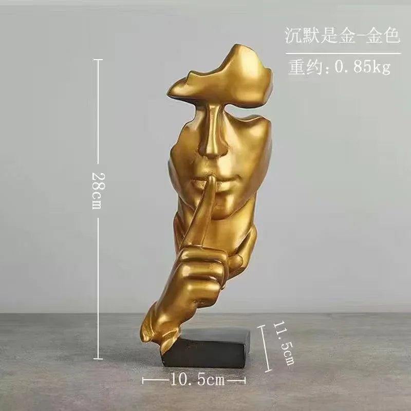Modern Nordic  Face Statue Resin Home Decor Accessories Embellishment Human Sculpture Living Room Office Decor