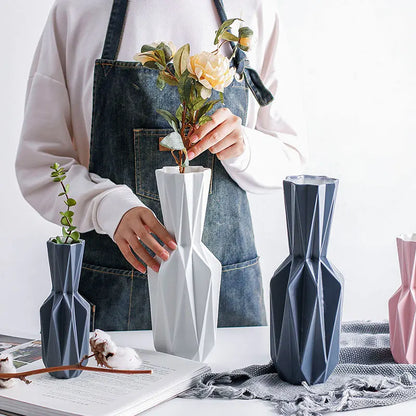 Modern Origami Vases Ceramic Tabletop Flowerpot Vase Home Decoration Vase Nordic Style Flower Vase Household Decor