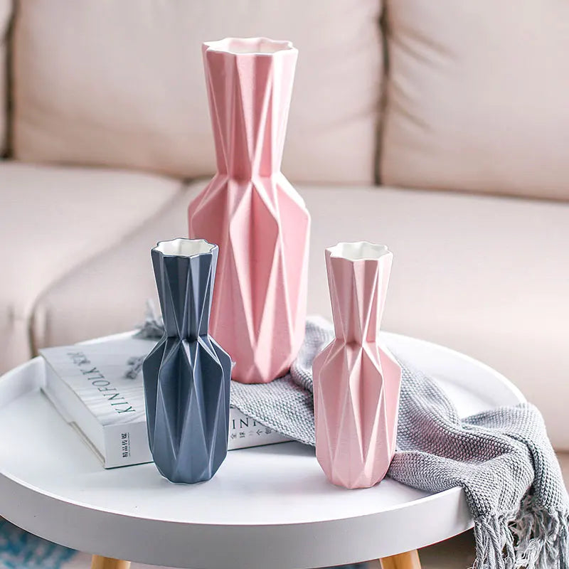 Modern Origami Vases Ceramic Tabletop Flowerpot Vase Home Decoration Vase Nordic Style Flower Vase Household Decor
