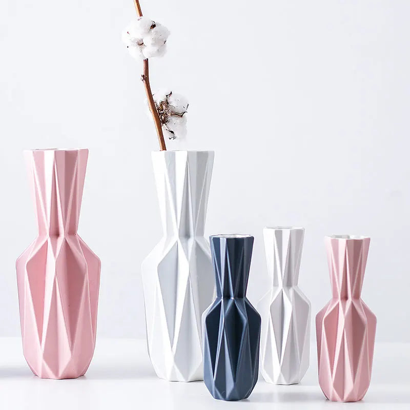 Modern Origami Vases Ceramic Tabletop Flowerpot Vase Home Decoration Vase Nordic Style Flower Vase Household Decor