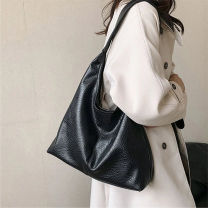 Modern PU Shoulder Bag Stylish Tote Casual Handbag for College and Travel