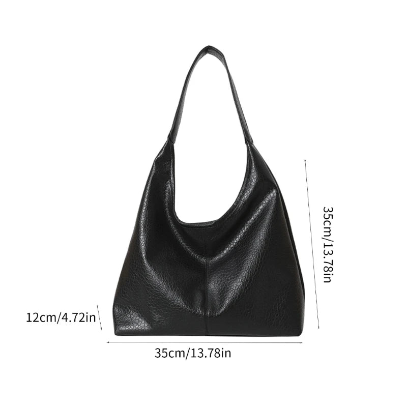 Modern PU Shoulder Bag Stylish Tote Casual Handbag for College and Travel