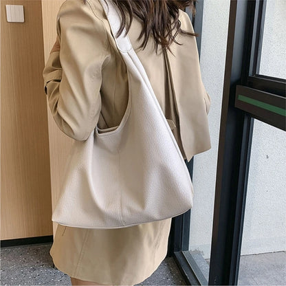 Modern PU Shoulder Bag Stylish Tote Casual Handbag for College and Travel