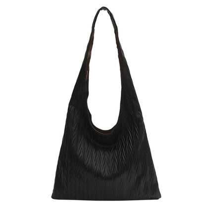 Modern and Practical Women's Pleated Shoulder Bag PU Tote for Various Occasions