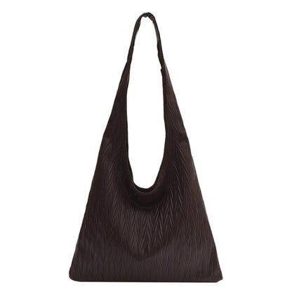 Modern and Practical Women's Pleated Shoulder Bag PU Tote for Various Occasions