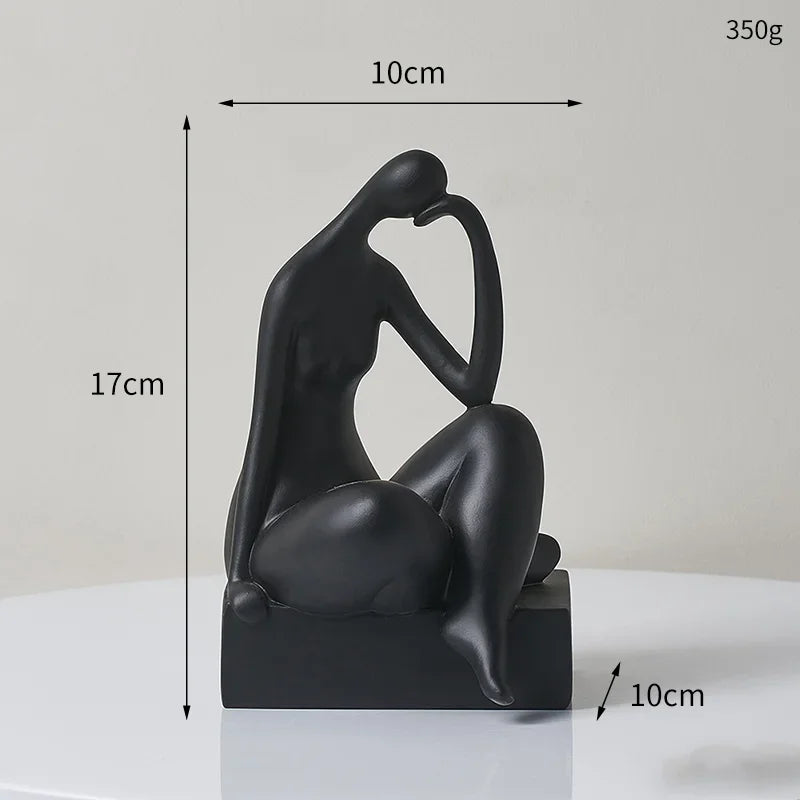Modernsimple Sculpture & Figurines for Interior Living Room Decor Resin Statue Table Ornaments Desk Accessories