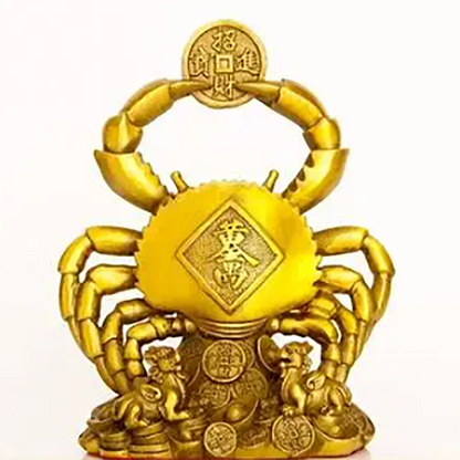 Money crab ornament windfall profit general Bafanglai copper crab office lucky desktop decoration crafts