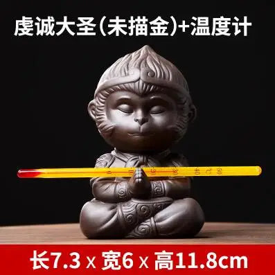 Monkey King Decoration Fish Tank Landscape, Purple Sand Tea Pet Boutique Tea Table Accessories
