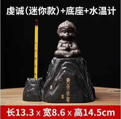 Monkey King Decoration Fish Tank Landscape, Purple Sand Tea Pet Boutique Tea Table Accessories