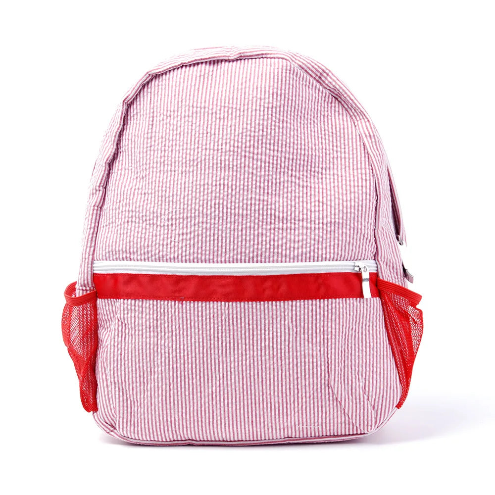 Monogrammed Toddler Child Backpack & Lunchbox Personalized Seersucker Backpacks Custom Kids Backpacks Back To School Gift