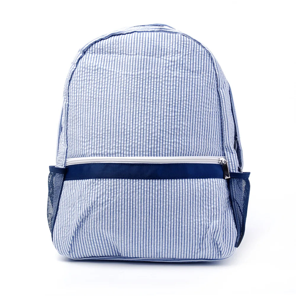 Monogrammed Toddler Child Backpack & Lunchbox Personalized Seersucker Backpacks Custom Kids Backpacks Back To School Gift