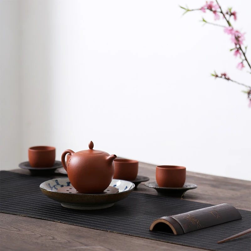 Monohydrate hall of yixing purple clay ore famous kung fu tea set down by hand shoulder slope mud beauty pot of 275 ml