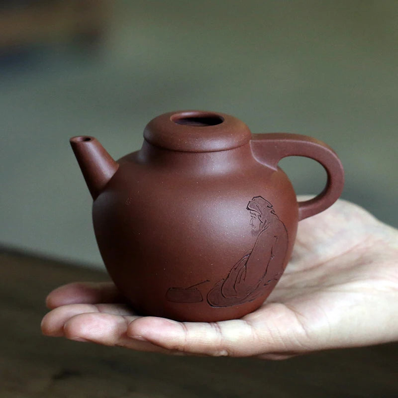 Monohydrate hall of yixing recommended all hand money trough yuanqu pot collection 345 ml tea sets