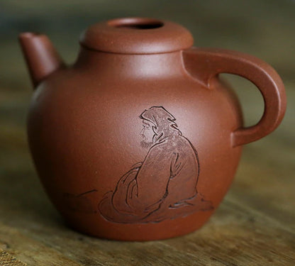 Monohydrate hall of yixing recommended all hand money trough yuanqu pot collection 345 ml tea sets