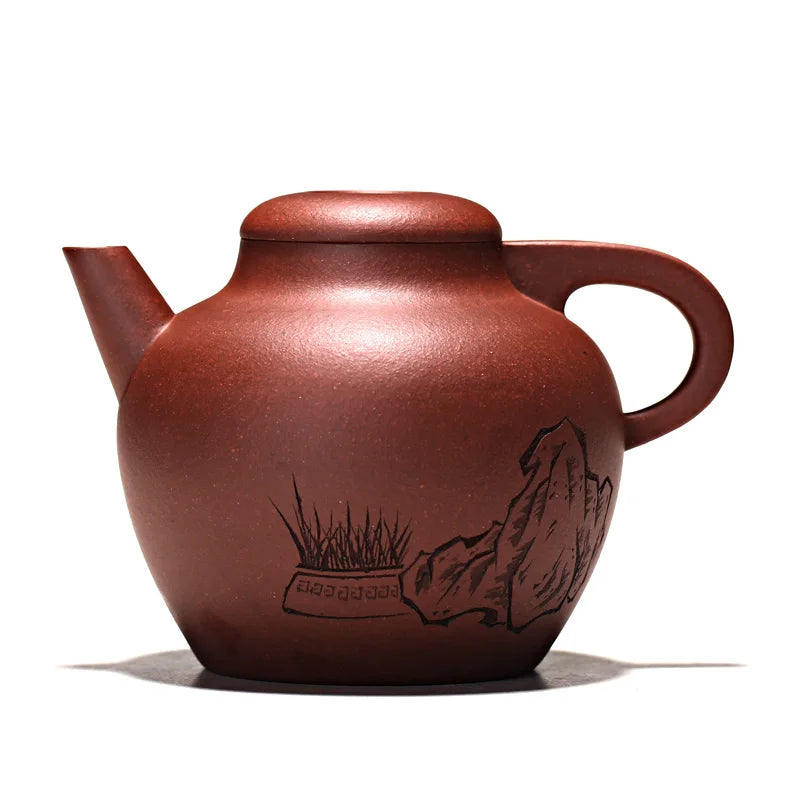 Monohydrate hall of yixing recommended all hand money trough yuanqu pot collection 345 ml tea sets