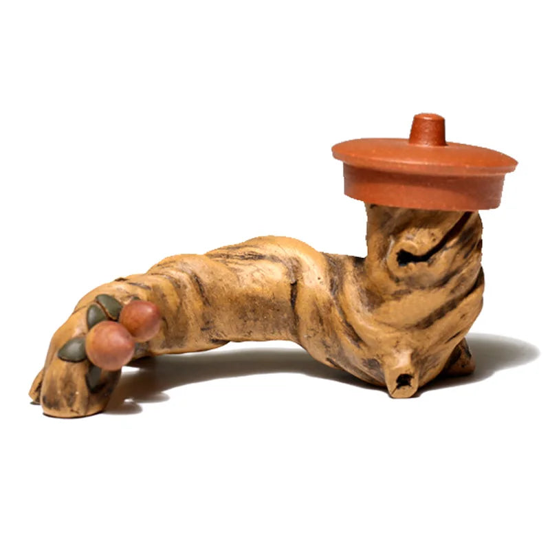 Monohydrate hall yixing purple sand tea pets play bamboo piece of mud tea pet lid
