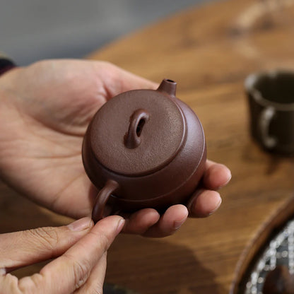 Monohydrate hall yixing recommended kung fu tea pot manual clear ship bottom tank bead pu 'er tea tea set 130 ml