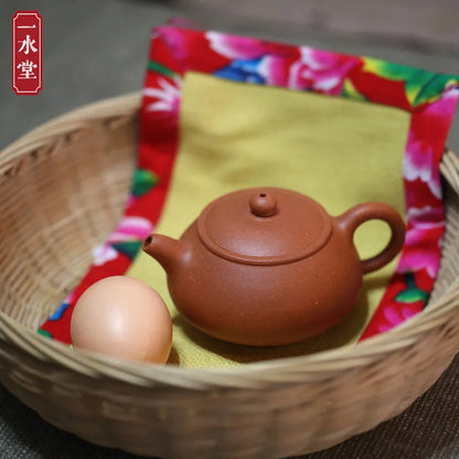 Monohydrate hall yixing recommended small tea set household undressed ore handmade slope mud clouds pot size 2