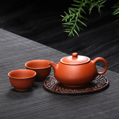 Monohydrate hall yixing recommended small tea set household undressed ore handmade slope mud clouds pot size 2