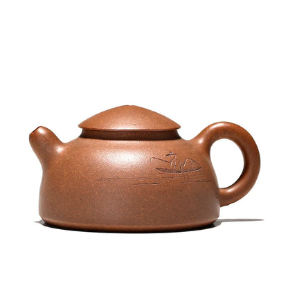 Monohydrate hall yixing recommended small teapot tea service manual old mud fish fishing alone cover 100 ml small pot