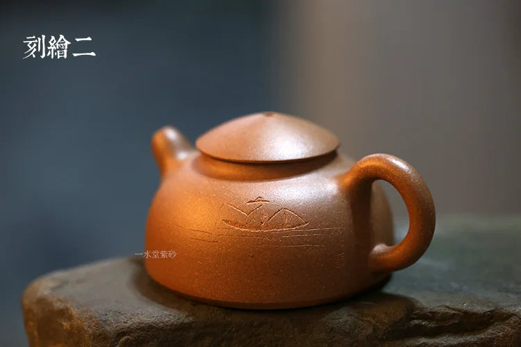 Monohydrate hall yixing recommended small teapot tea service manual old mud fish fishing alone cover 100 ml small pot