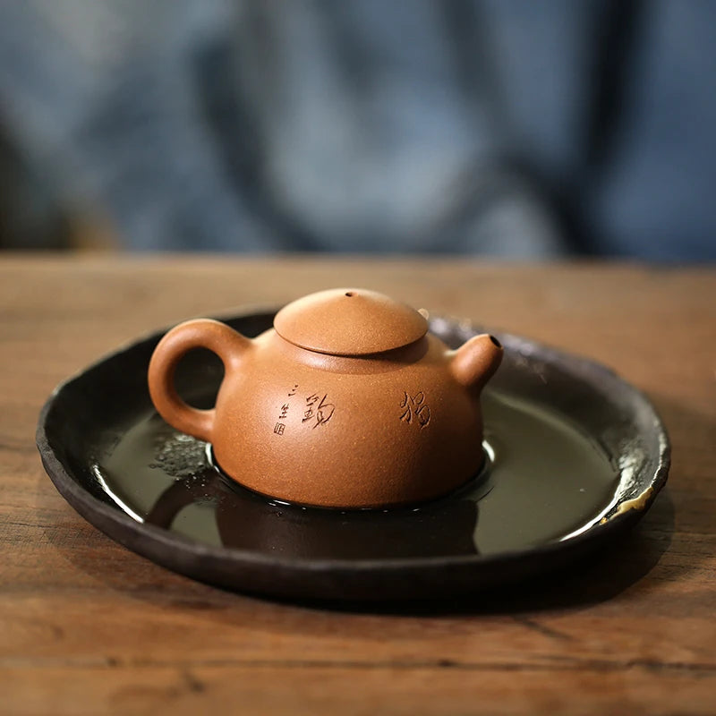 Monohydrate hall yixing recommended small teapot tea service manual old mud fish fishing alone cover 100 ml small pot