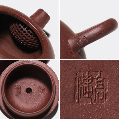 Monohydrate hall yixing recommended tea sets tea pot pure manual famous old ship purple clay pot of 130 ml