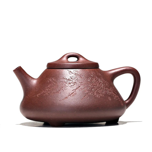 Monohydrate hall yixing recommended the teapot tea pure manual and old purple clay stone gourd ladle pot of 450 cc