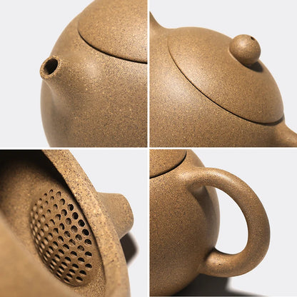 Monohydrate hall yixing recommended undressed ore handmade tea set suit household sesame mud xi shi pot of 260 ml