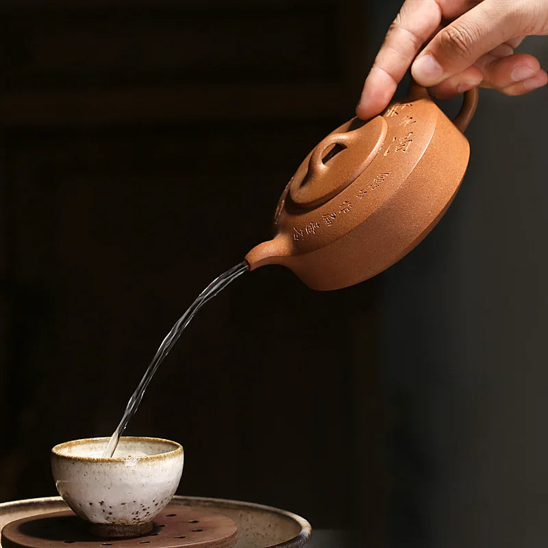 Monohydrate hall yixing undressed ore recommended tea pure manual and old section of the mud, flat collection jars