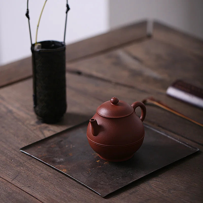 Monohydrate yixing recommended pure manual kung fu tea set # ore bottom groove tai qing pot of household