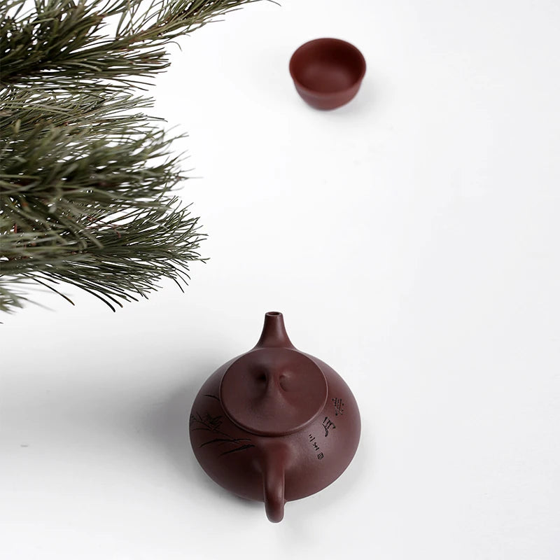 Monohydrate yixing recommended pure manual name buffer tank # 14 qing Kong Shi gourd ladle pot teapot tea set 225 ml