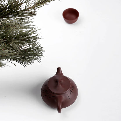 Monohydrate yixing recommended pure manual name buffer tank # 14 qing Kong Shi gourd ladle pot teapot tea set 225 ml