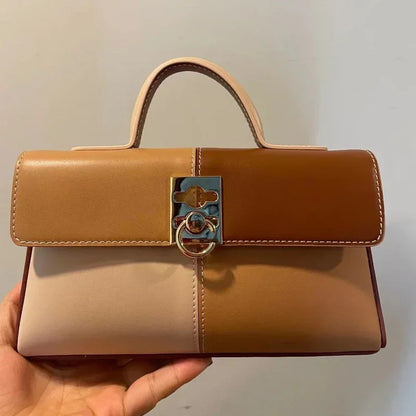 Monrity Women Cowhide Stance Wallet Single Shoulder Crossbody Handbag Versatile Commuter Purses Clutch Exquisite Luxury Bags