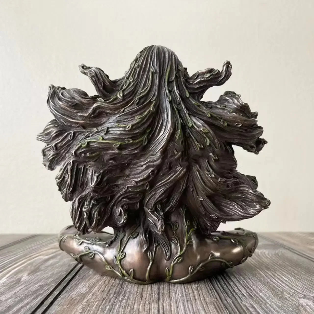 Mother Earth Statue Gaia Fairy with Butterfly Decorative Buddha Figurine Goddess Healing Chakra Meditation Mythic Home Decor