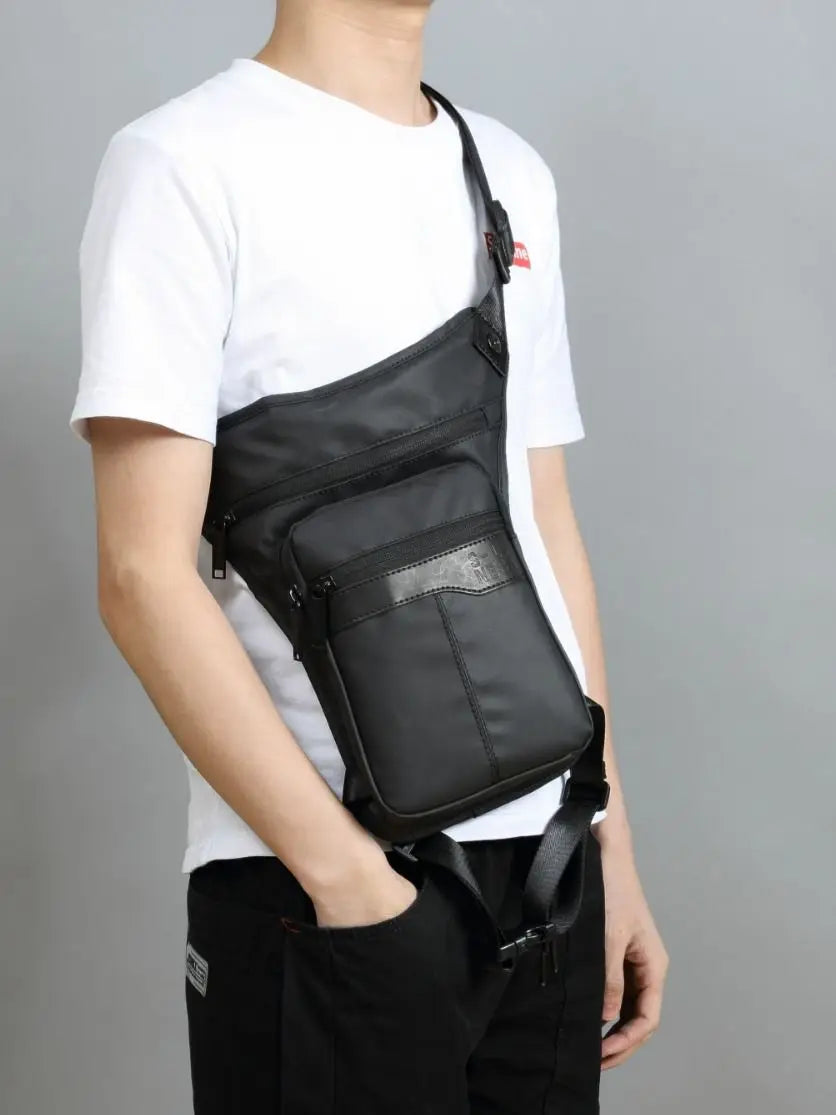 Motorcycle Crossbody Hip Belt Bag Shoulder Bags Travel Chest Pack Men Waterproof Thigh Bag Waist Pack Fanny Pack Outdoor Riding
